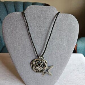 Siesta Necklace 26" Star Heart-Item #596